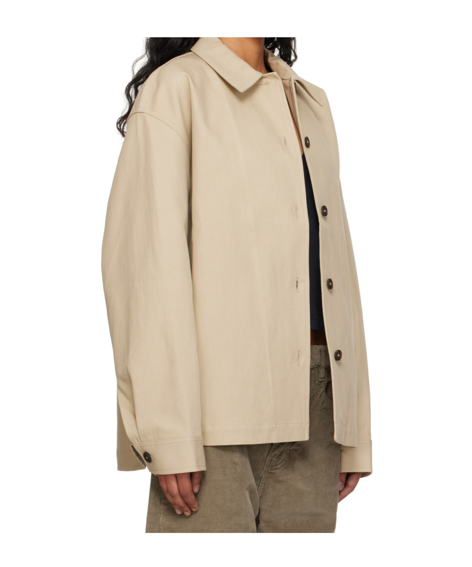 Studio Nicholson Long Sleeve Casual Jacket In Neutral