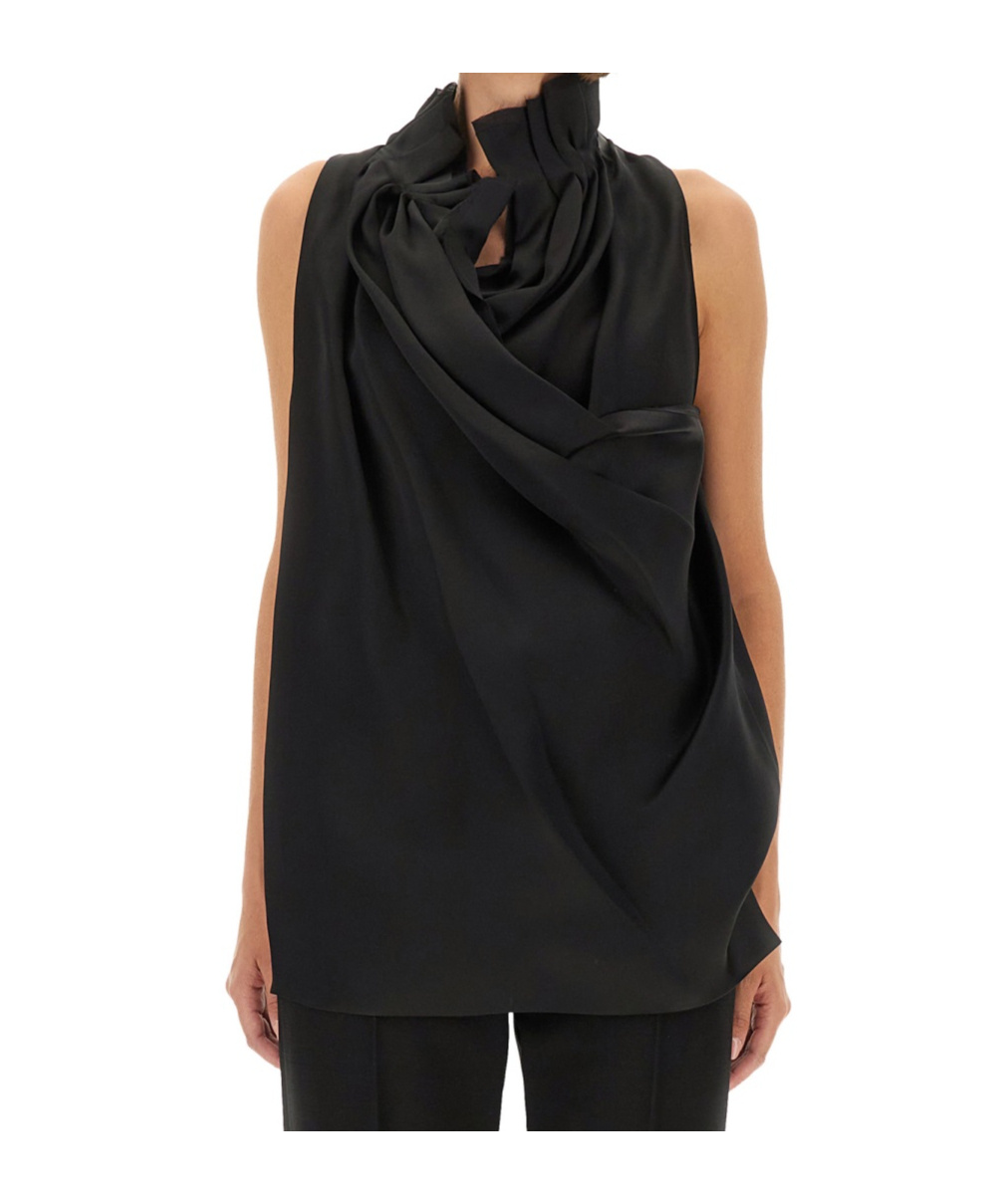 Khaite Pleated Vest In Black