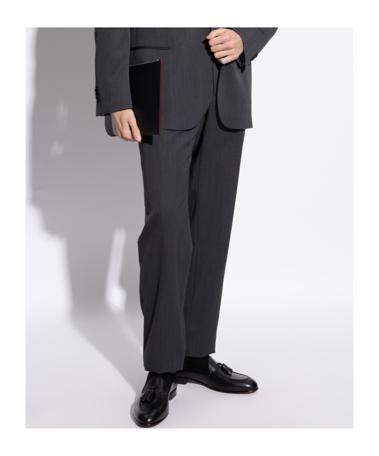 Brioni Leather Loafars In Black