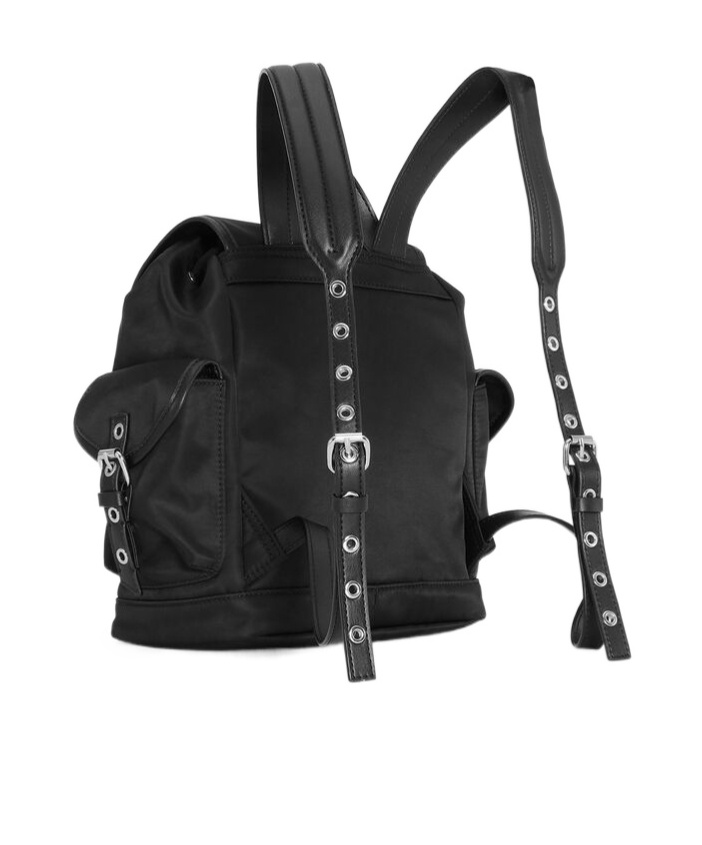 Ganni Women Bucky Recycled Nylon Backpack In Black