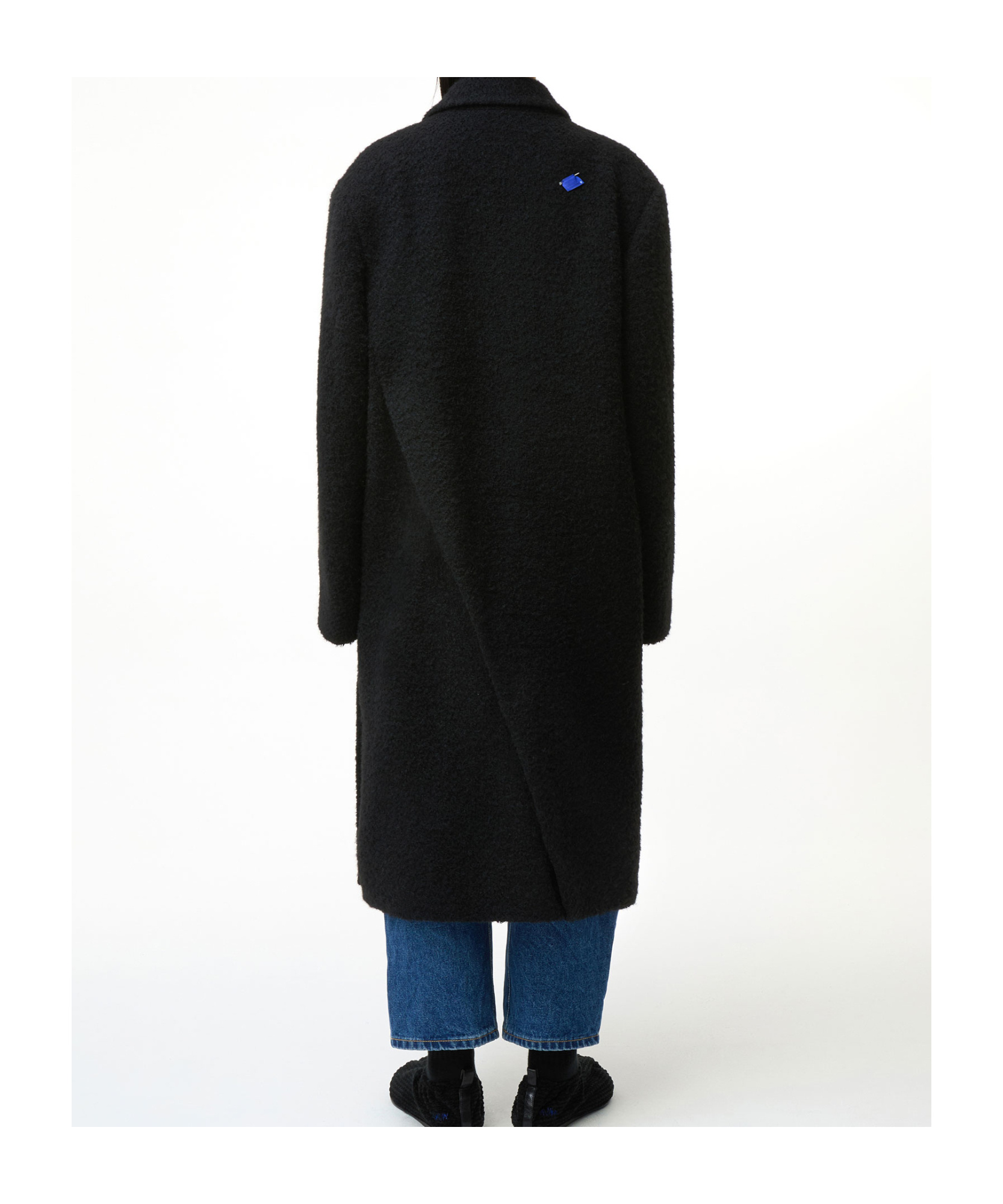 Ader Error Double-breasted Coat In Black