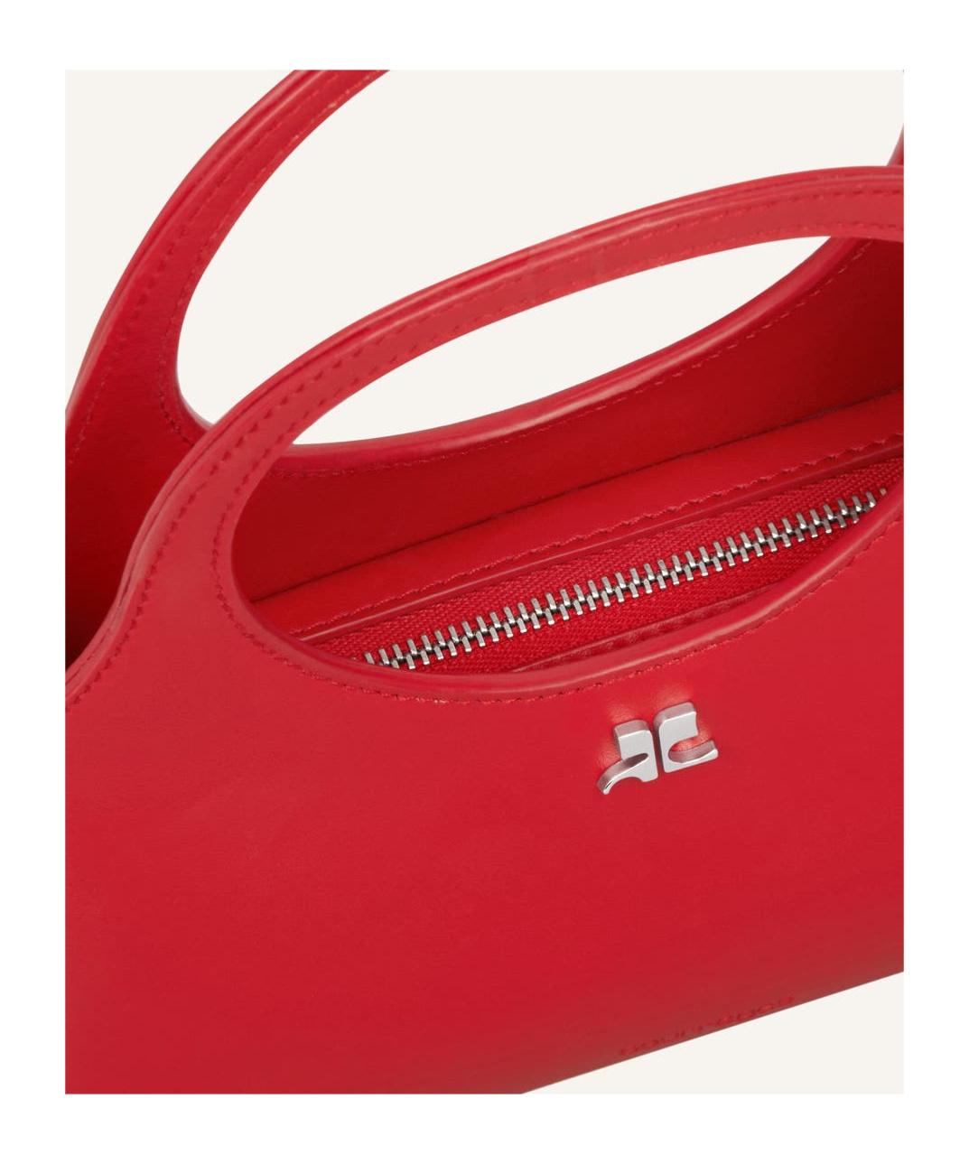 Shop Courrèges Mini Holy Day Tote Bag In Red