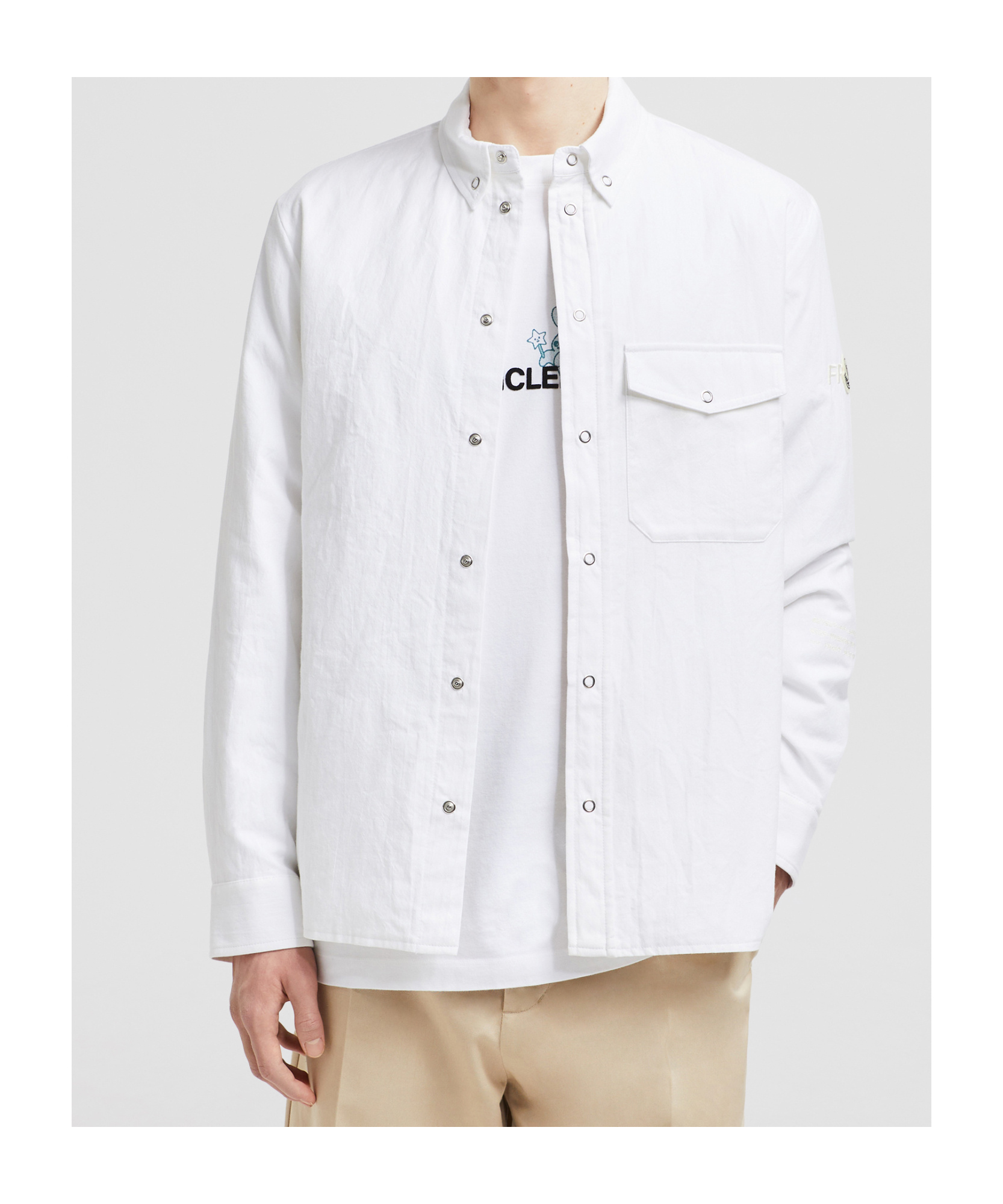 Moncler White Overshirt In White