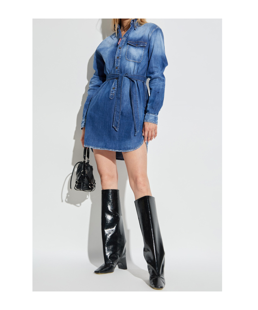 Dsquared2 Denim Dress In Blue