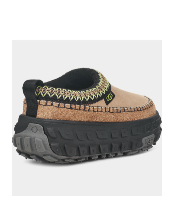 Ugg Venture Daze Flatform Suede Mules In Black