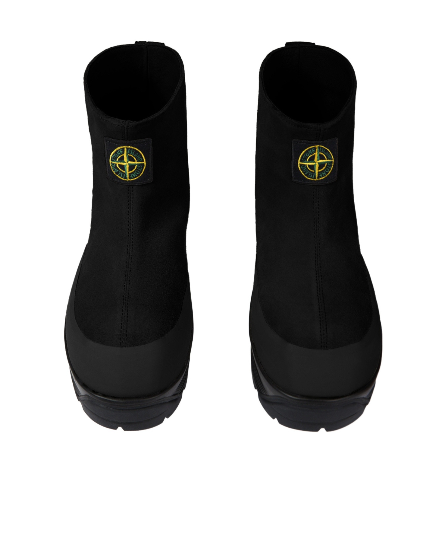Stone Island Ankle Boot With Vibram Sole For Shock Absorption In Black
