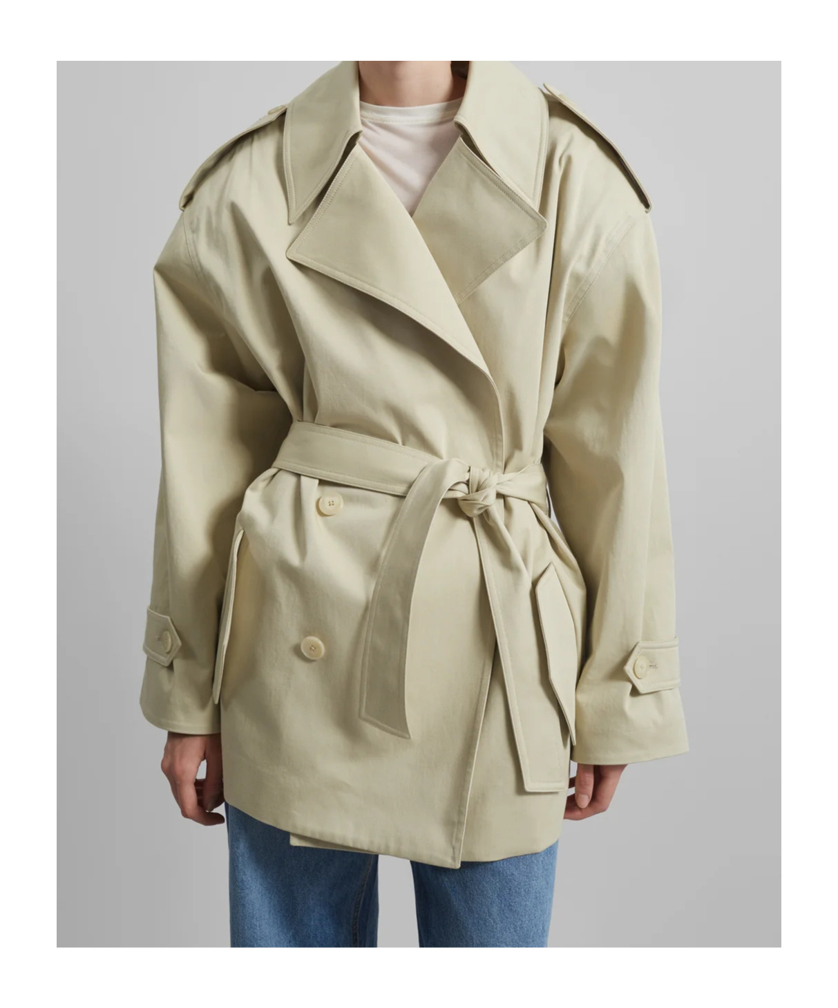 THE FRANKIE SHOP ZURICH SHORT TRENCH COAT