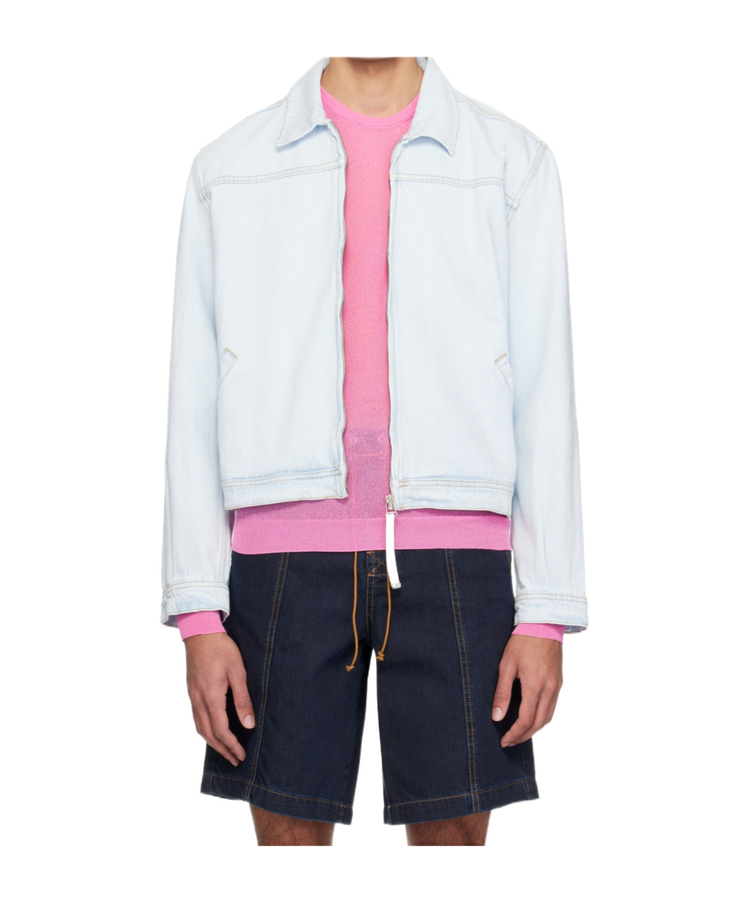 Gimaguas Blue Charlie Denim Jacket In White