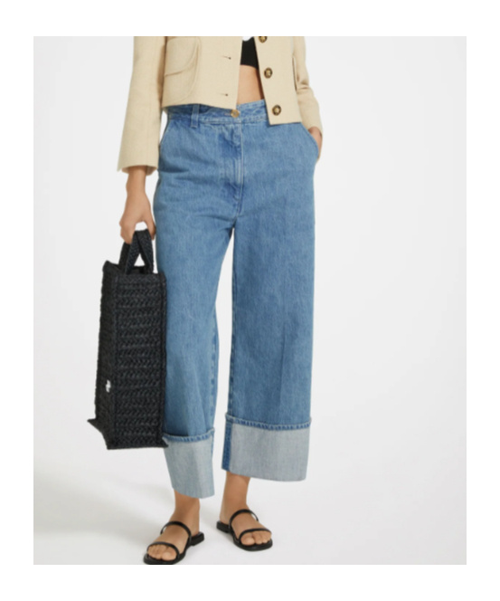Patou Belt-loop Jeans In Blue