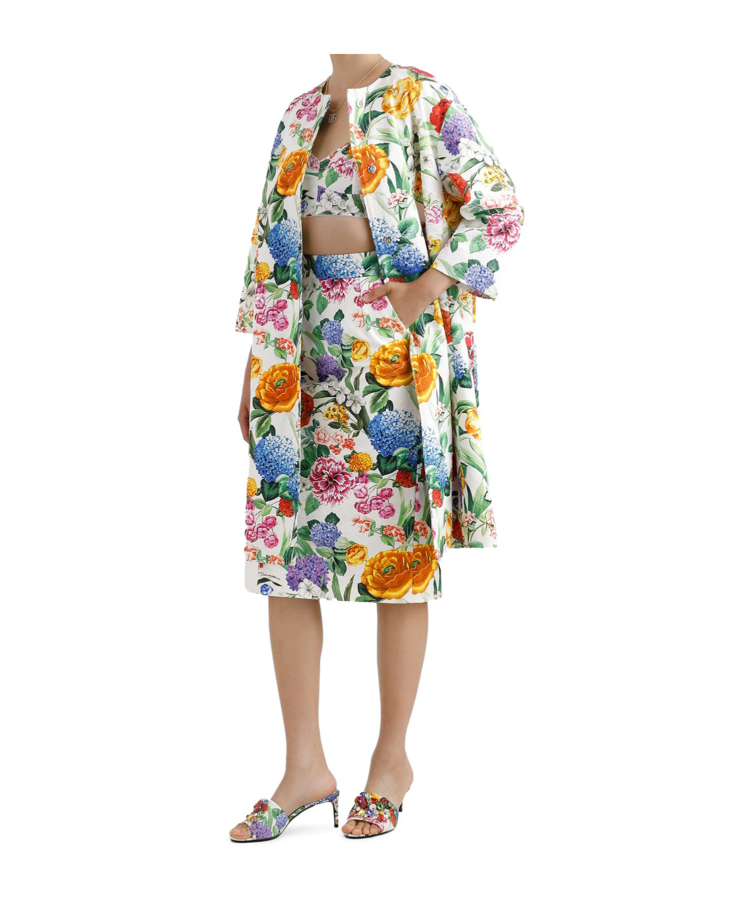 DOLCE & GABBANA PRINTED BRA TOP