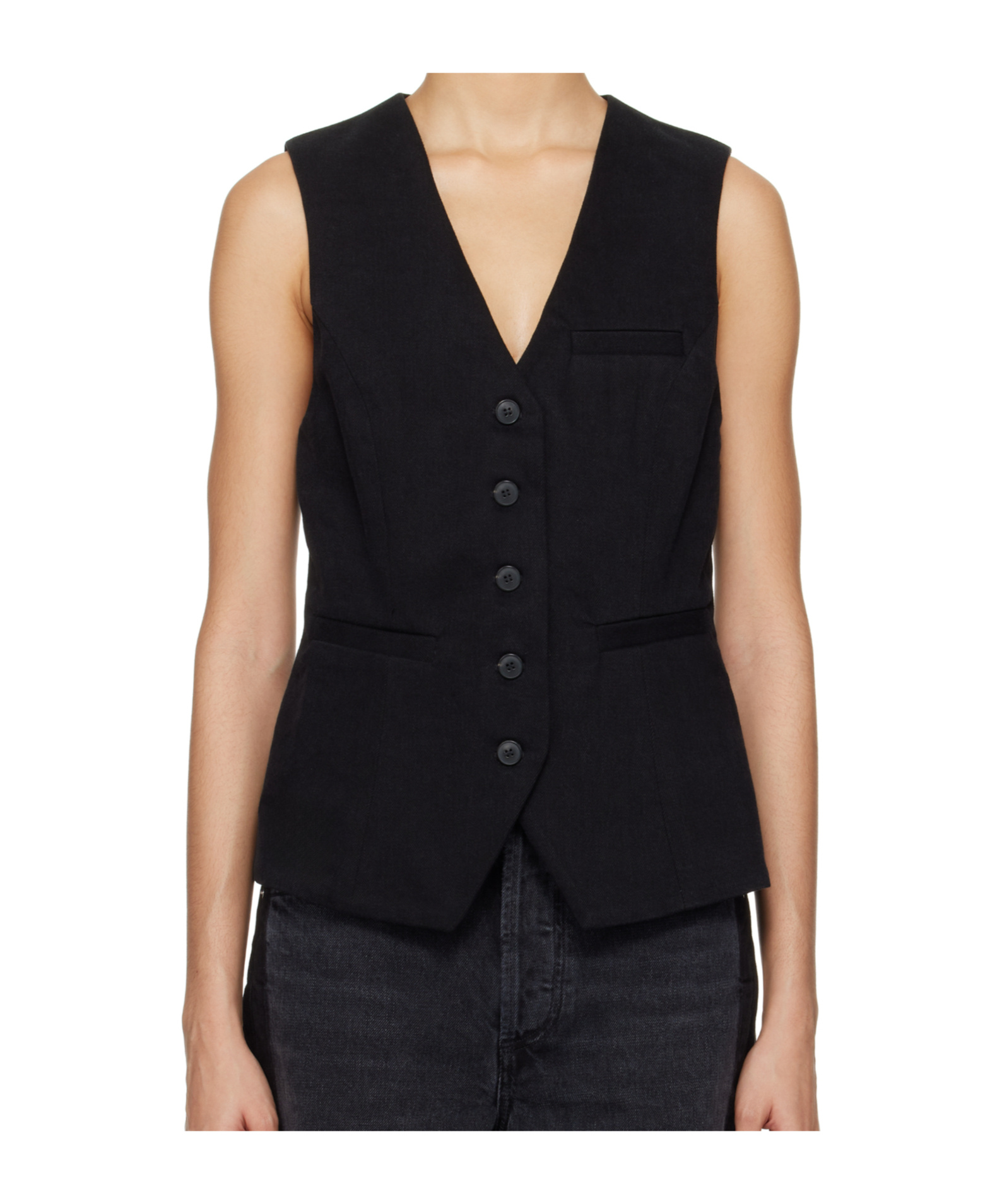 Citizen Of Humanity Sleeveless Vest In Black