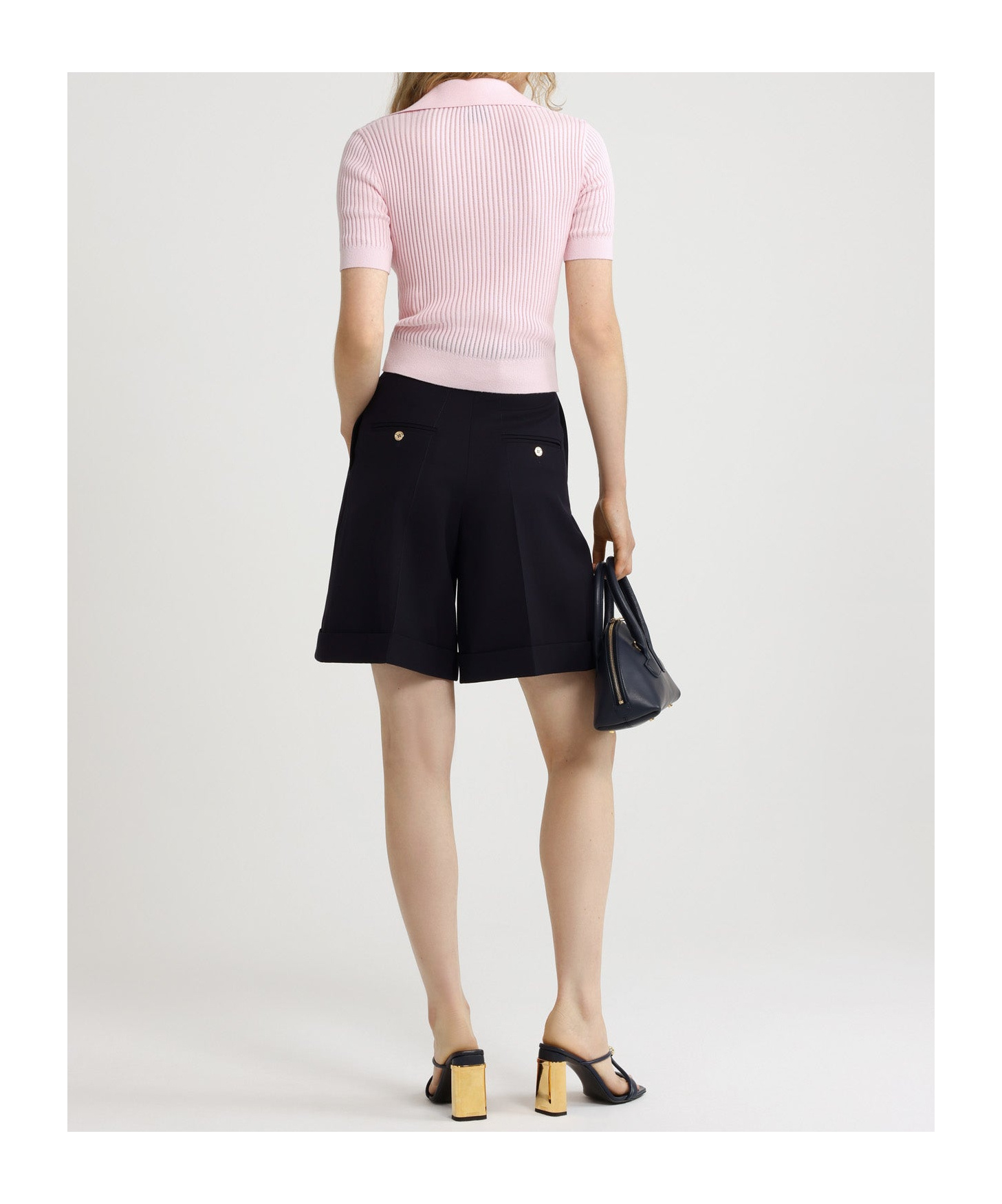 Patou Twill Bermuda Shorts In Black