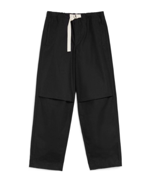 Jil Sander Cotton Trousers In Black