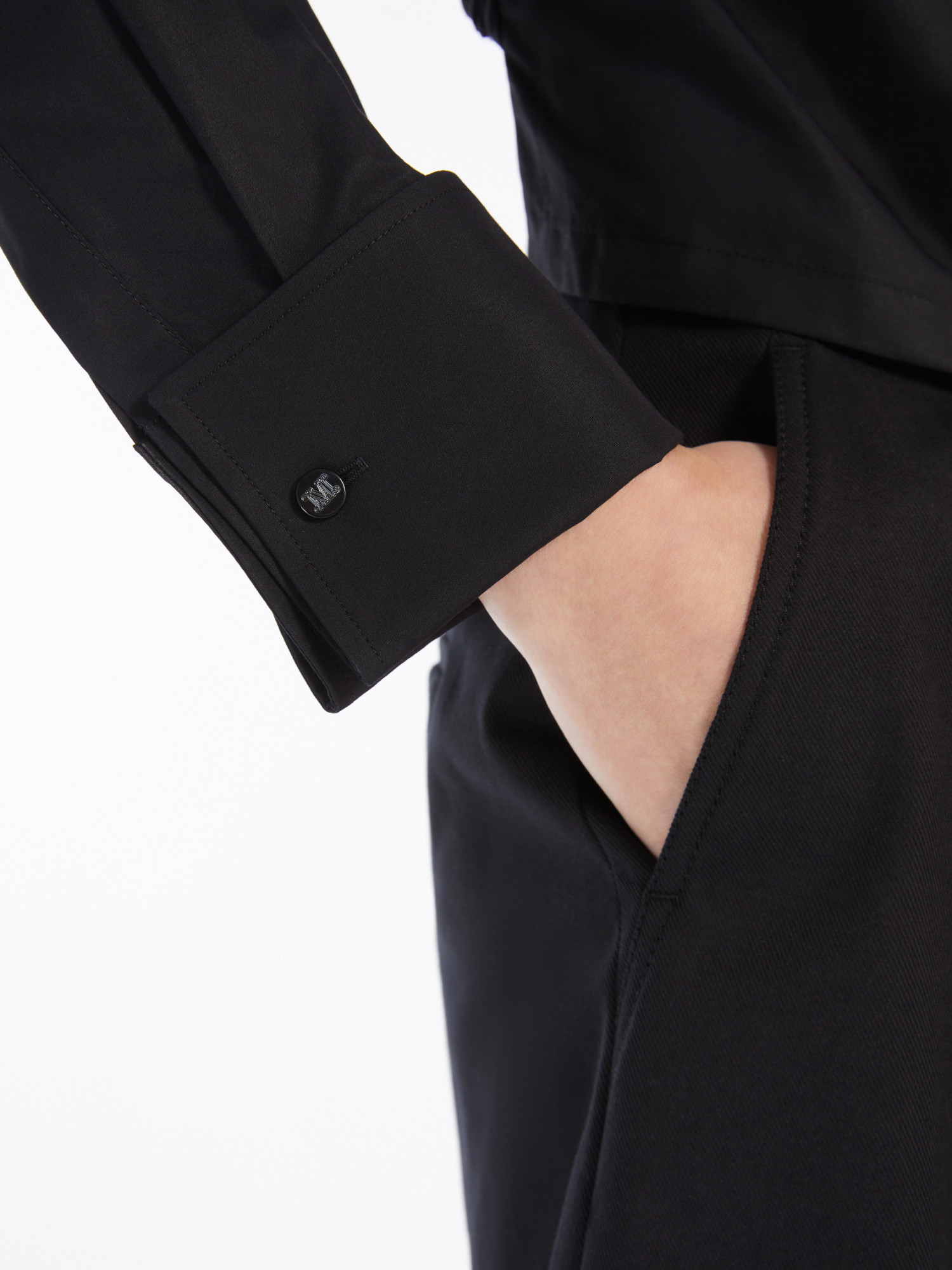 Max Mara Long-sleeved Shirt In Black