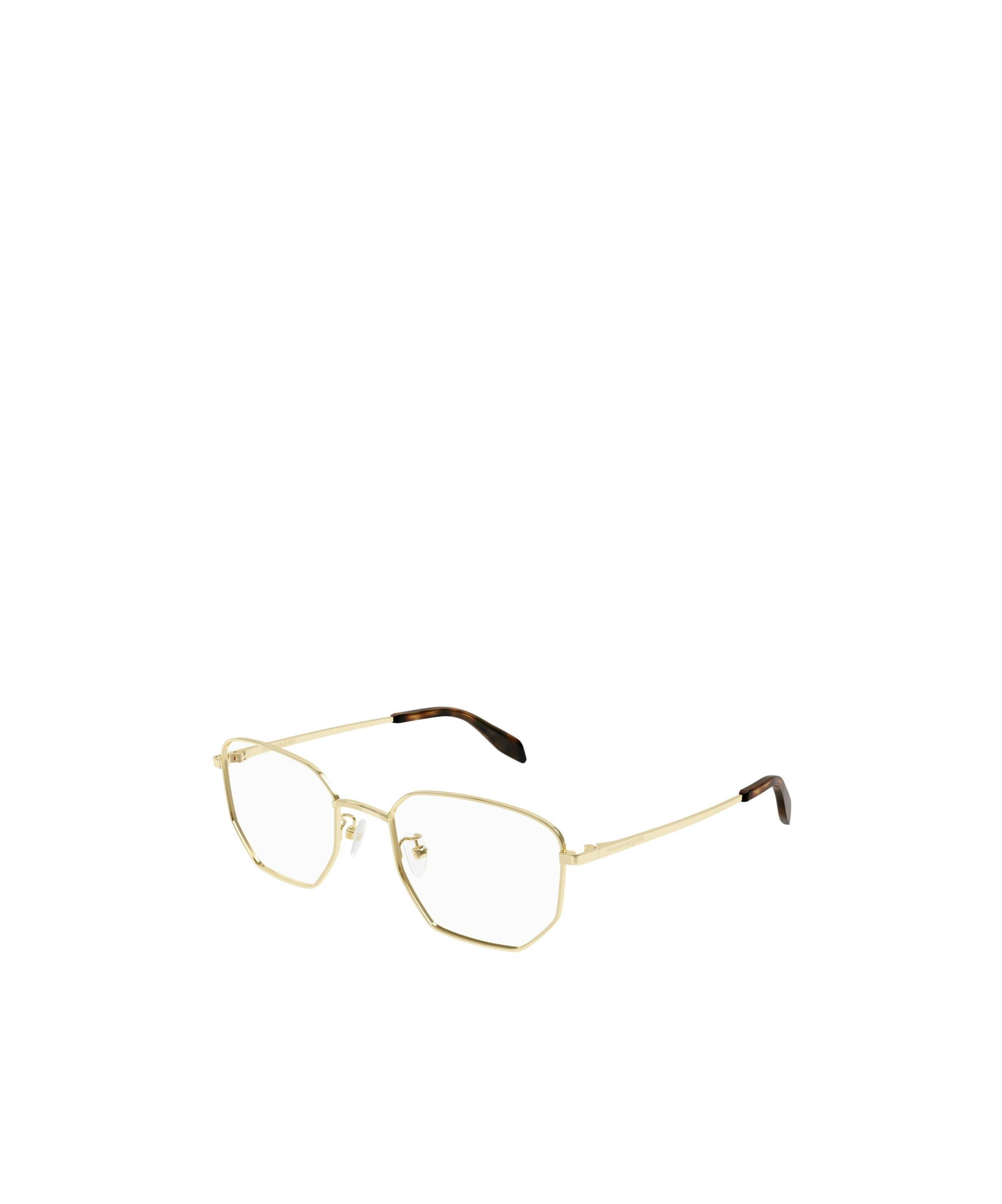 Alexander Mcqueen Eyewear Geometric Frame Glasses In Nude
