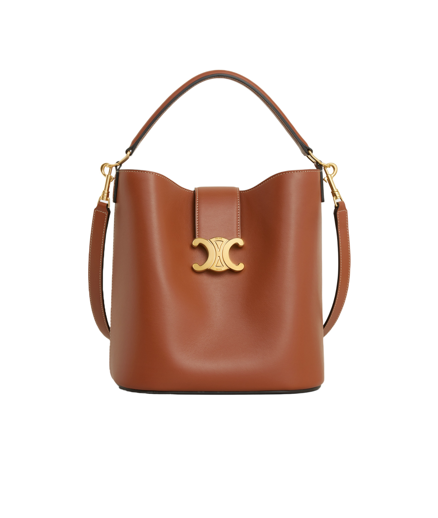 Celine Adjustable Shoulder Strap Shoulder Bag In Brown