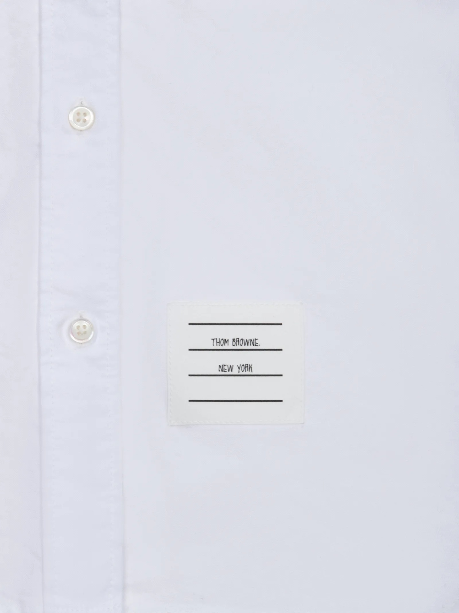 Thom Browne Long-sleeved Mini Shirt Dress In White