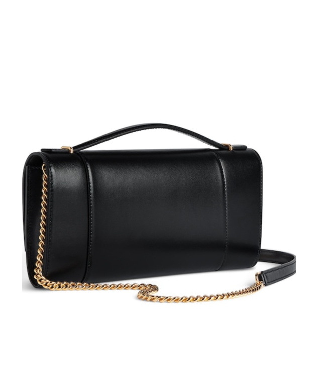 Balenciaga Women Horglss Poch Leather Handbag In Black