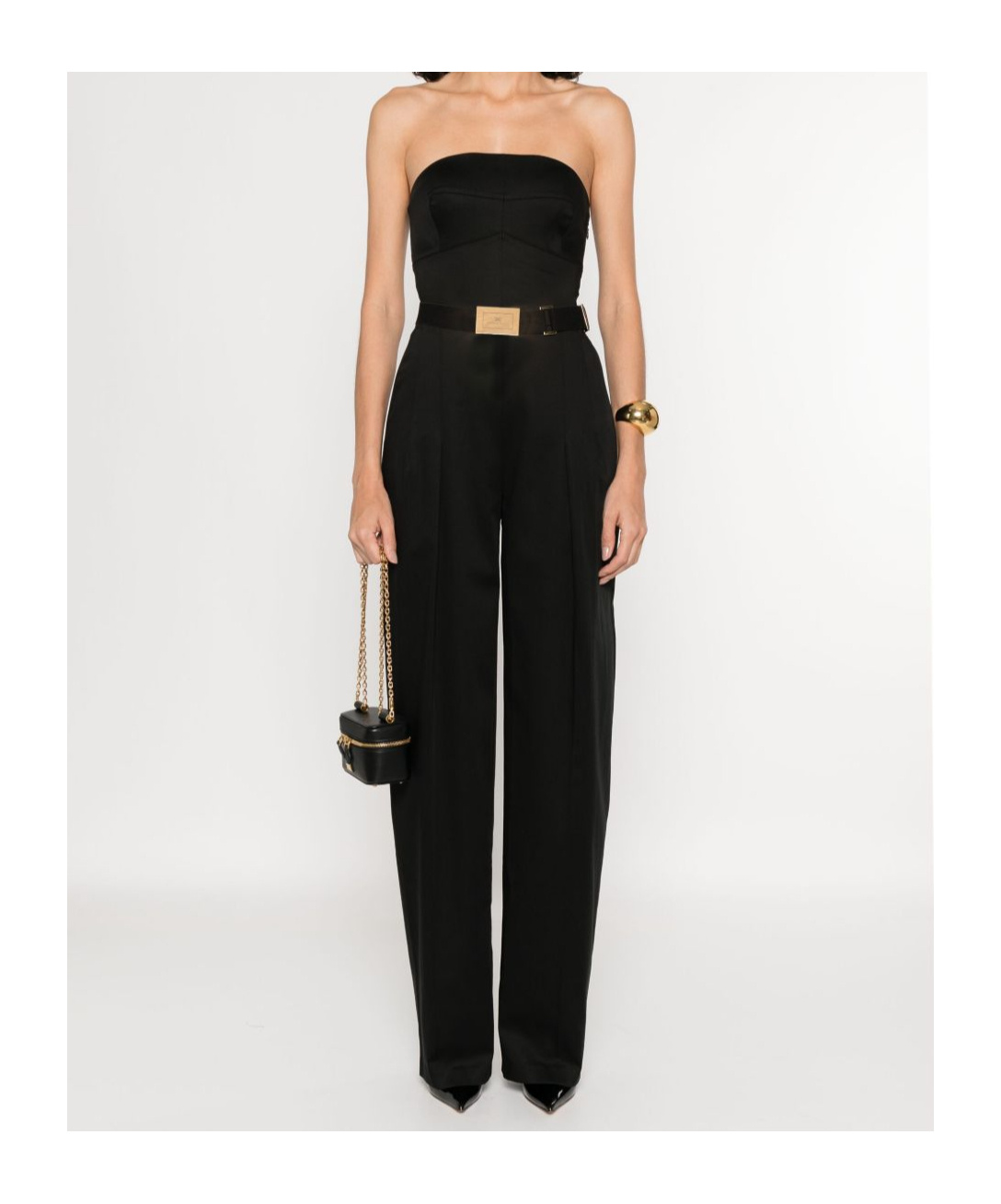 Elisabetta Franchi Long Jumpsuit Lace-up Back