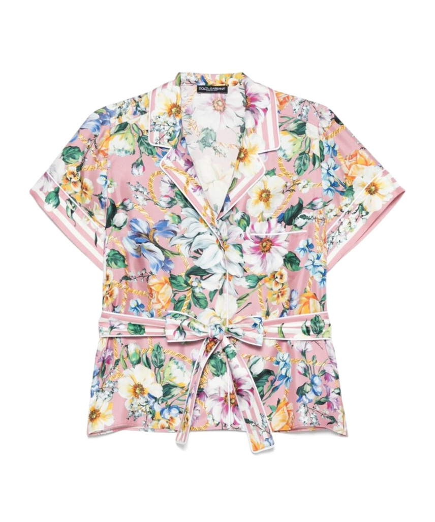 Dolce & Gabbana Floral Shirt Shirt And Blouse In Multicolor