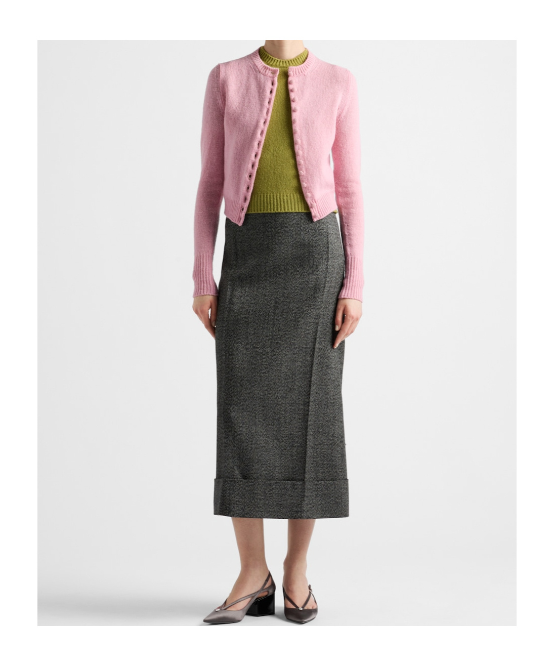Prada Cashmere Cardigan In Pink