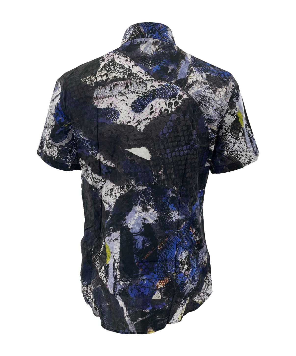 Just Cavalli Single-breasted Short-sleeved Shirt In Black