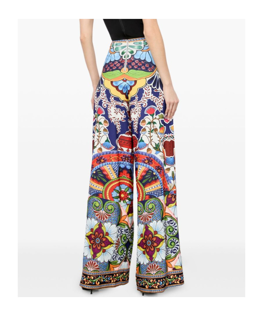 Alice And Olivia Printed Casual Pants In Multicolor