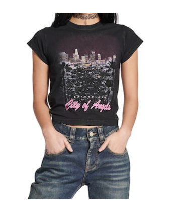 Balenciaga City Of Angels Graphic-print T-shirt In Black