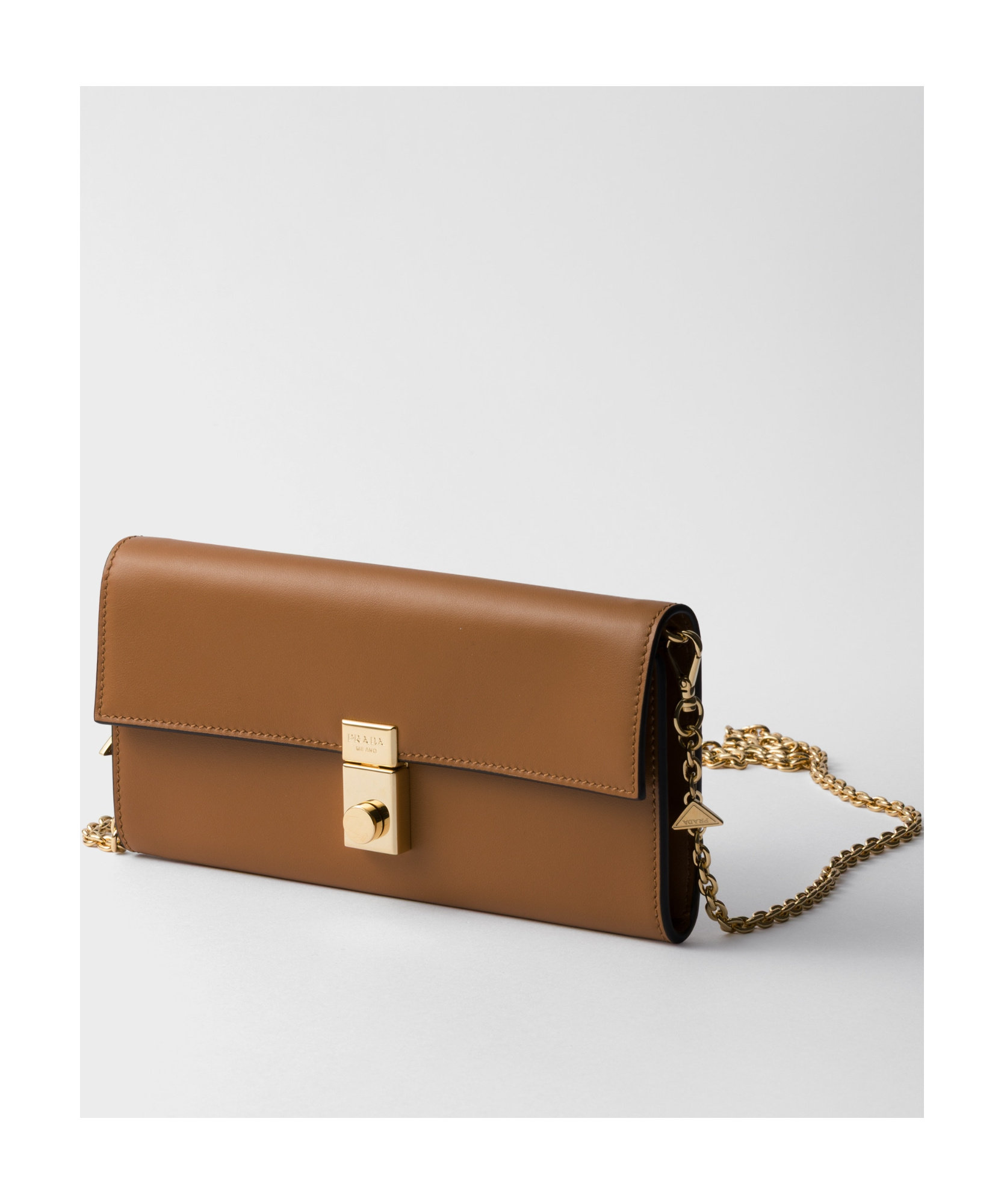 PRADA WALLET WITH LEATHER SHOULDER STRAP
