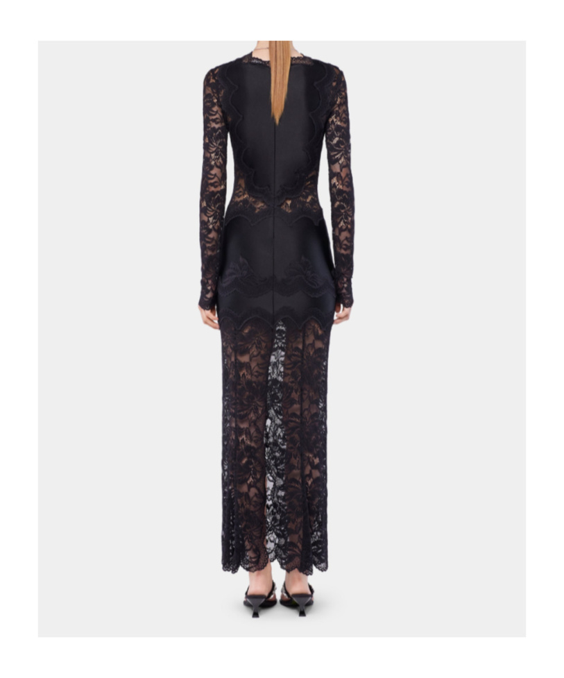 Rabanne Lace Dress In Brown