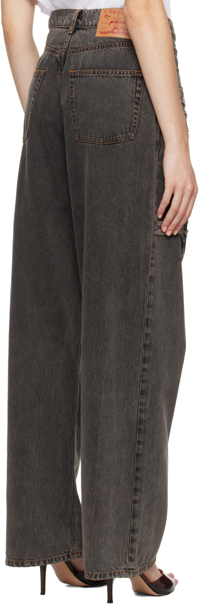 Y/project Belt-loop Jeans In Black