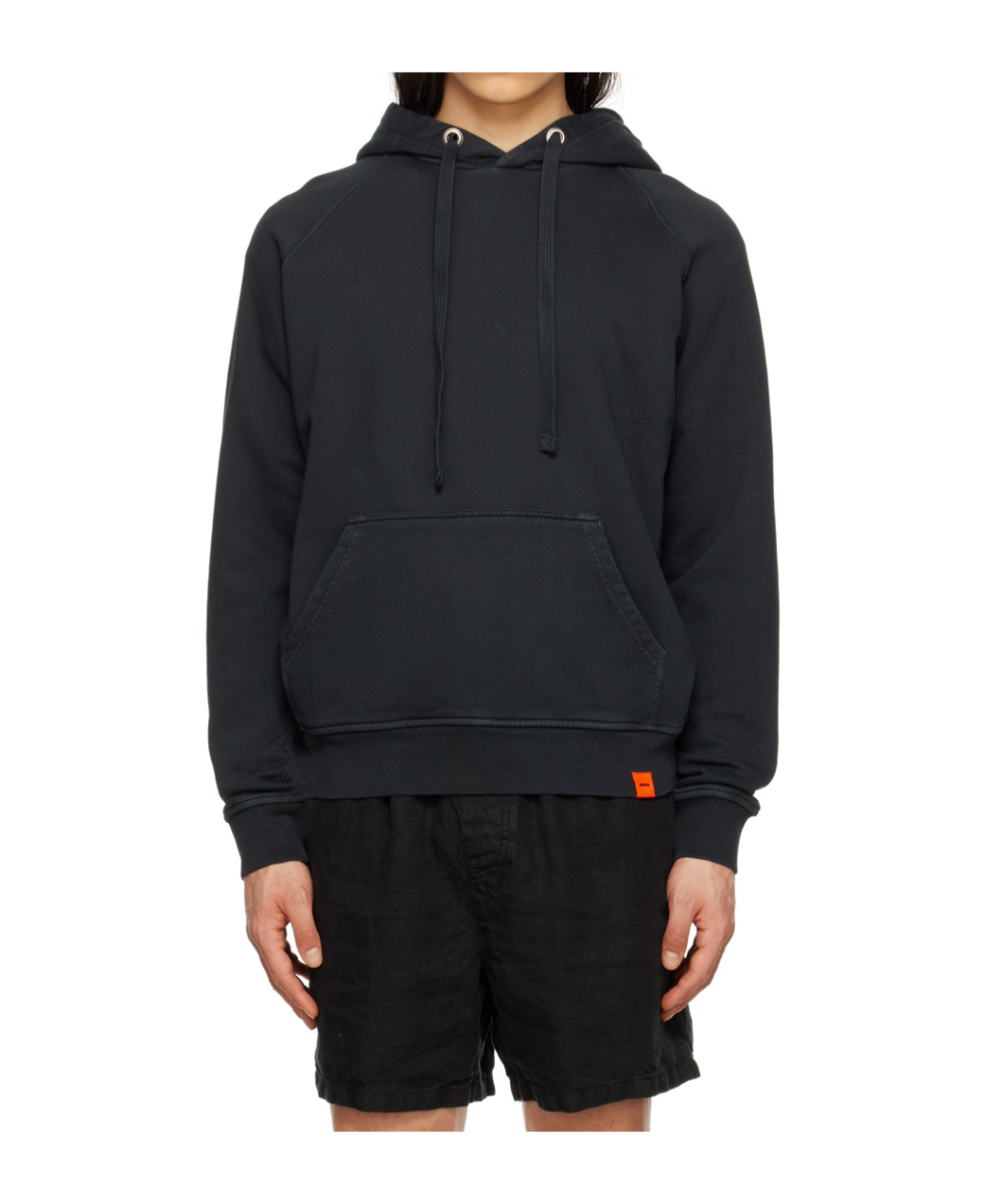 Aspesi Pull-string Hooded Sweater In Black