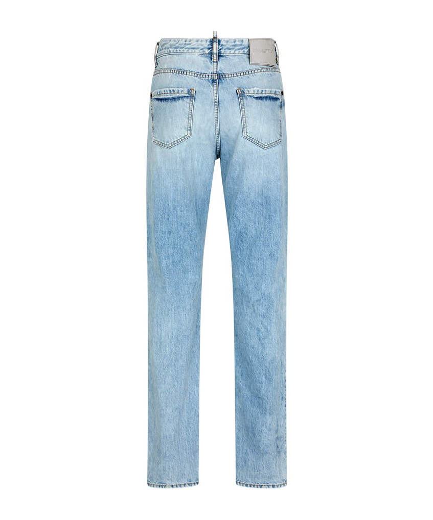 Dsquared2 Ripped-detail Slim-cut Jeans In Blue