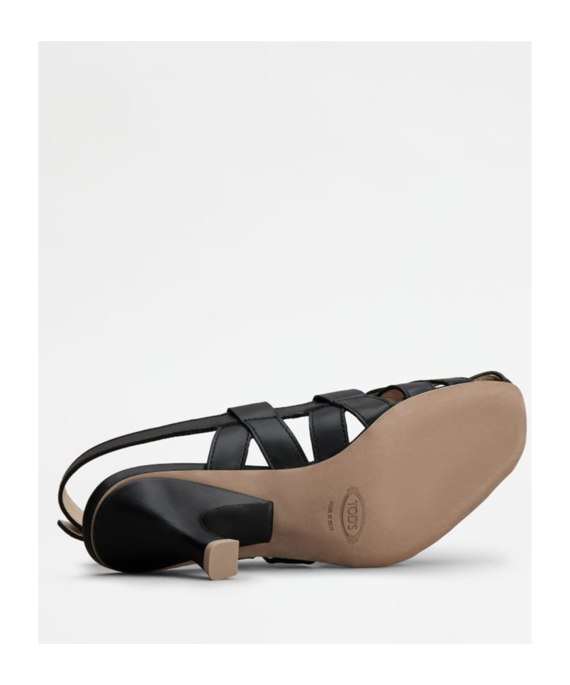 Shop Tod's Cut-out Sling-back Leather Pumps In Black