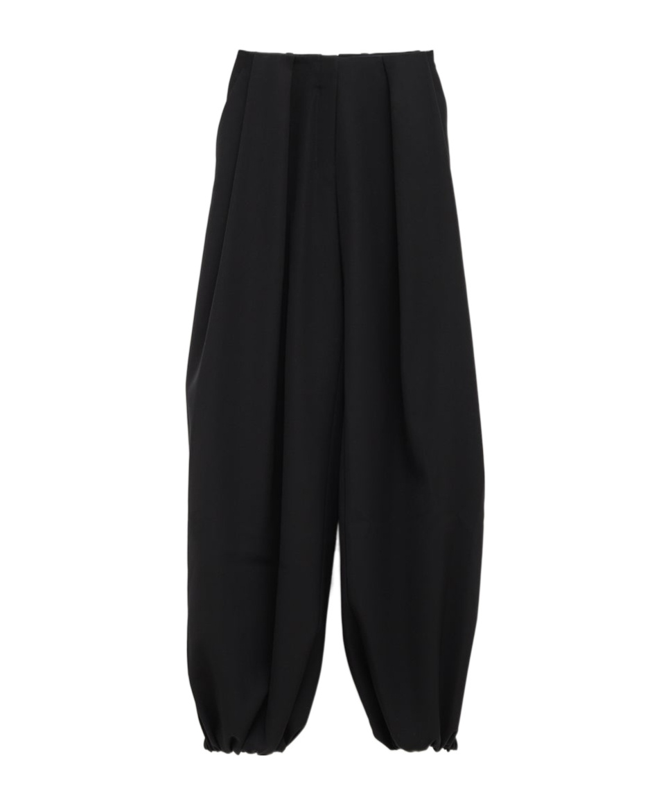 Jacquemus Le Pantalon Ovalo Pleated Wide-leg Trousers In Black