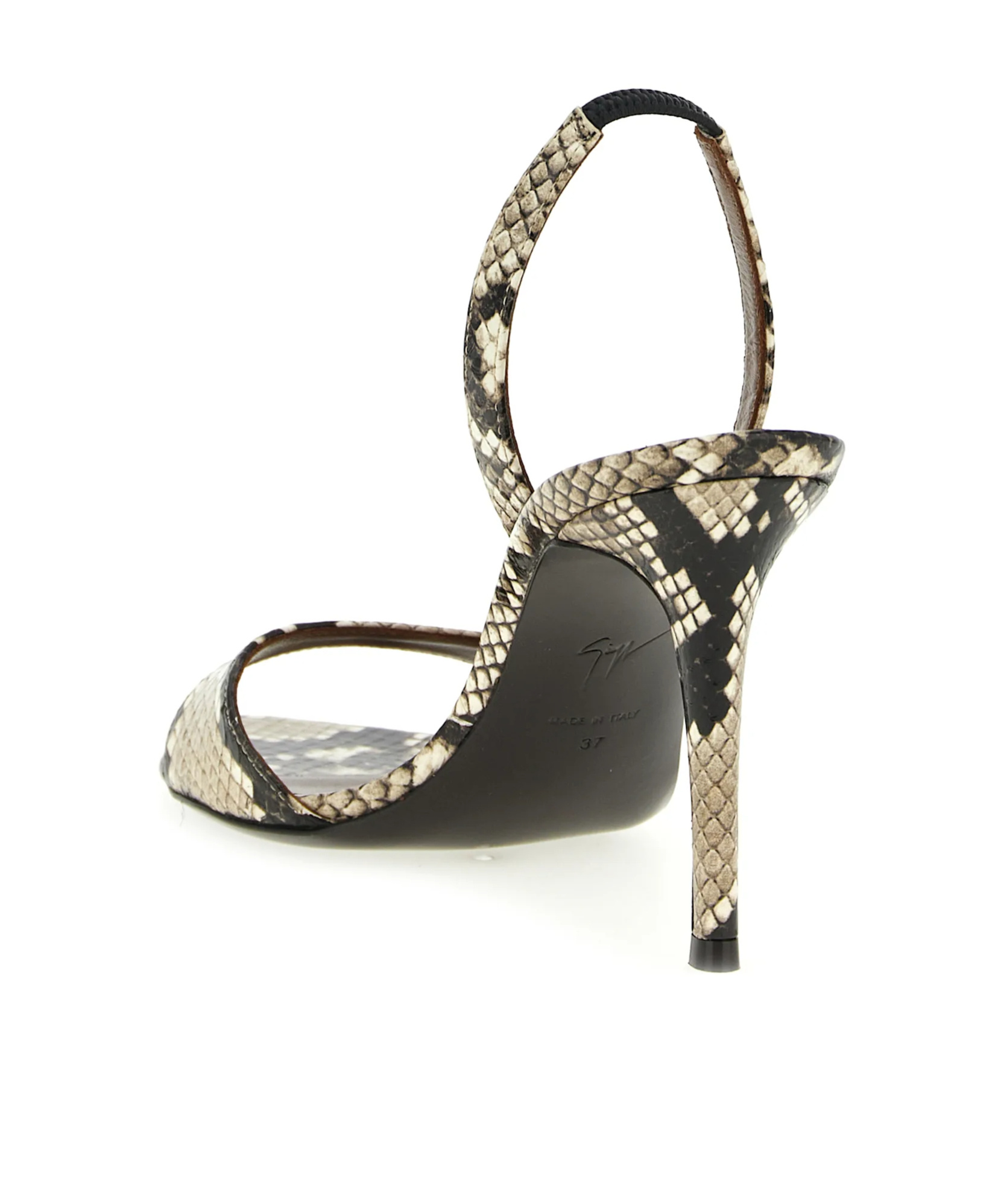 Giuseppe Zanotti 110mm Snakeskin-print Sandals In Gray