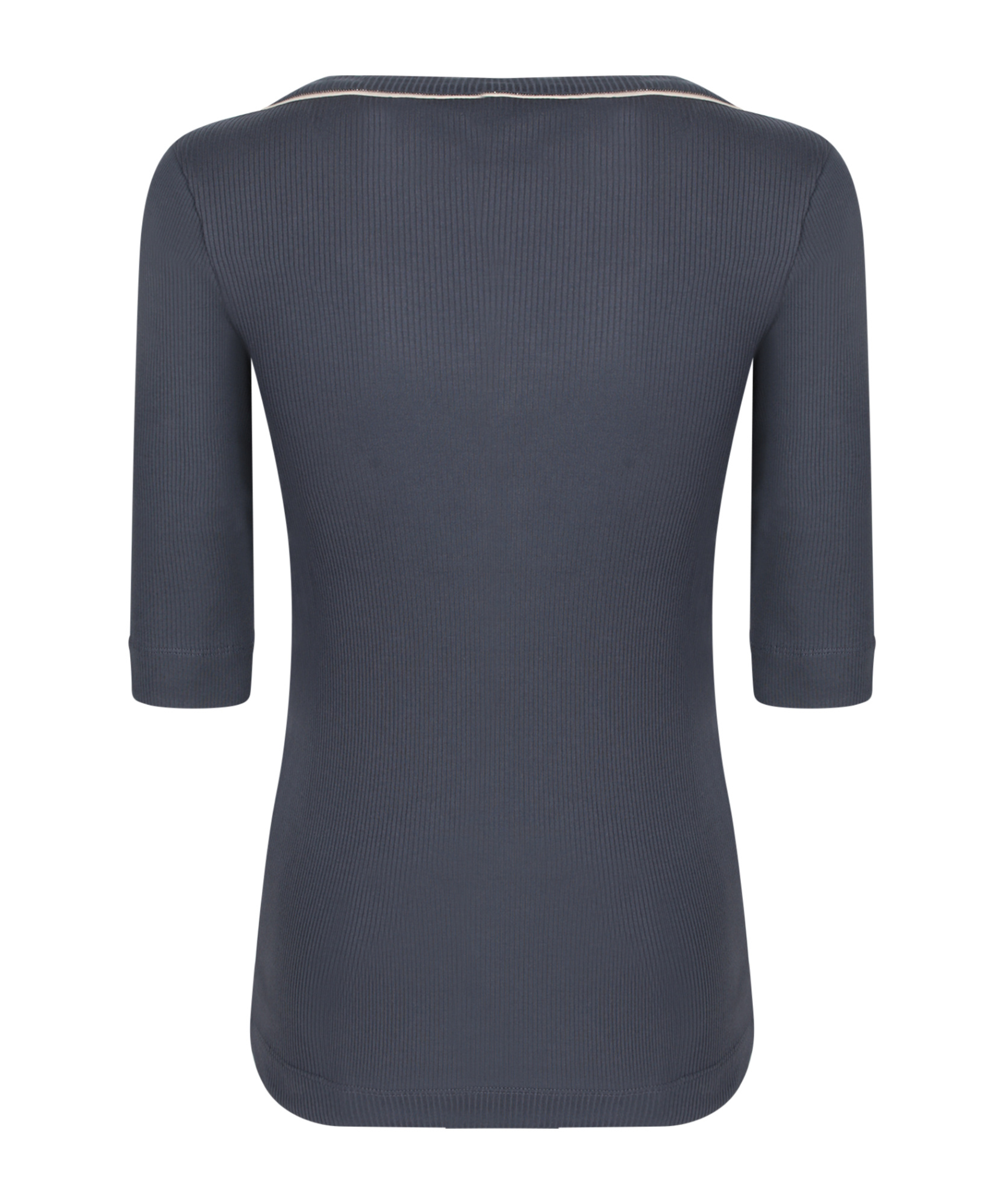 Brunello Cucinelli Monile V-neck Black T-shirt In Black
