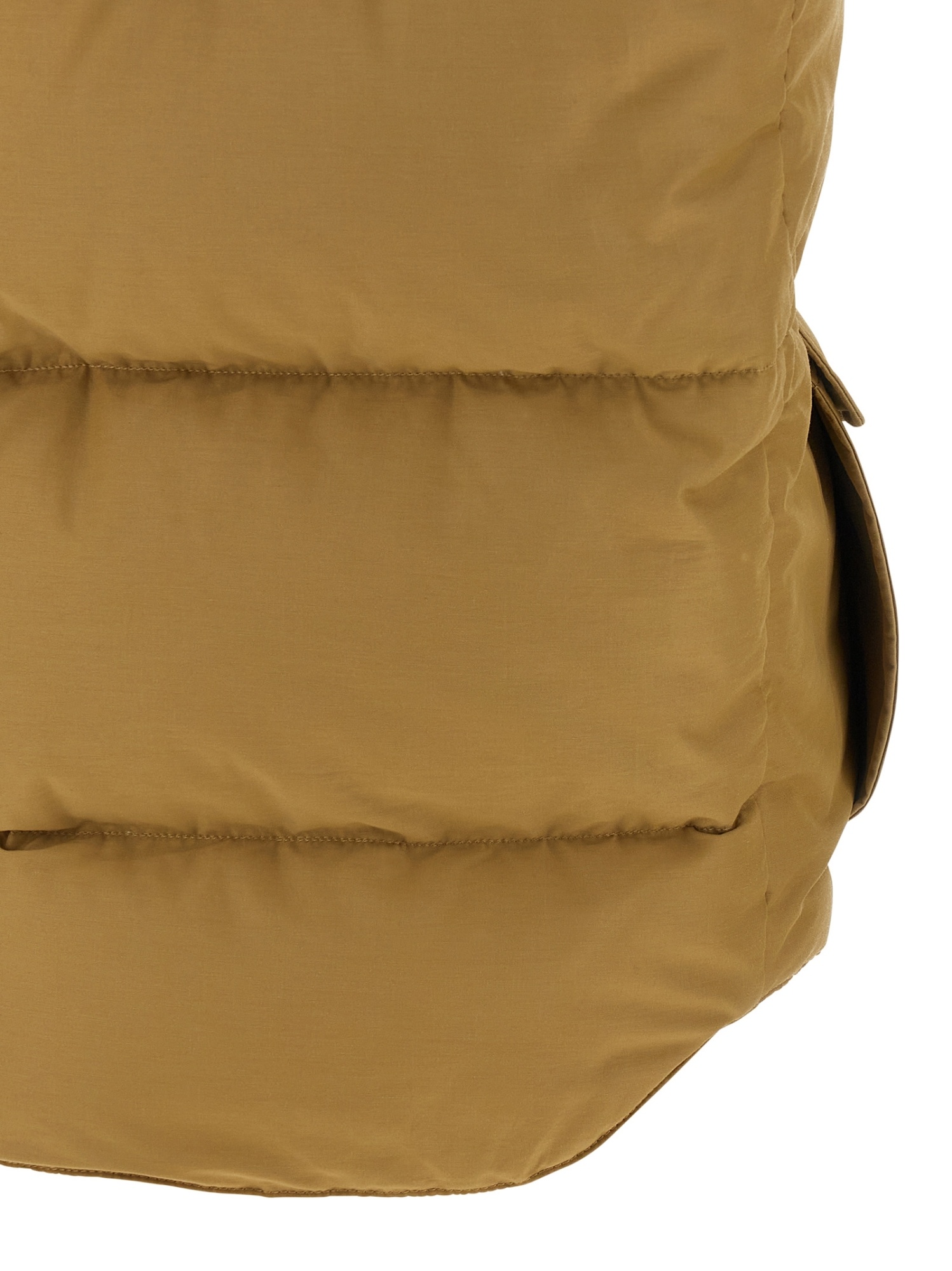 Prada Sleeveless Cotton Coat In Brown