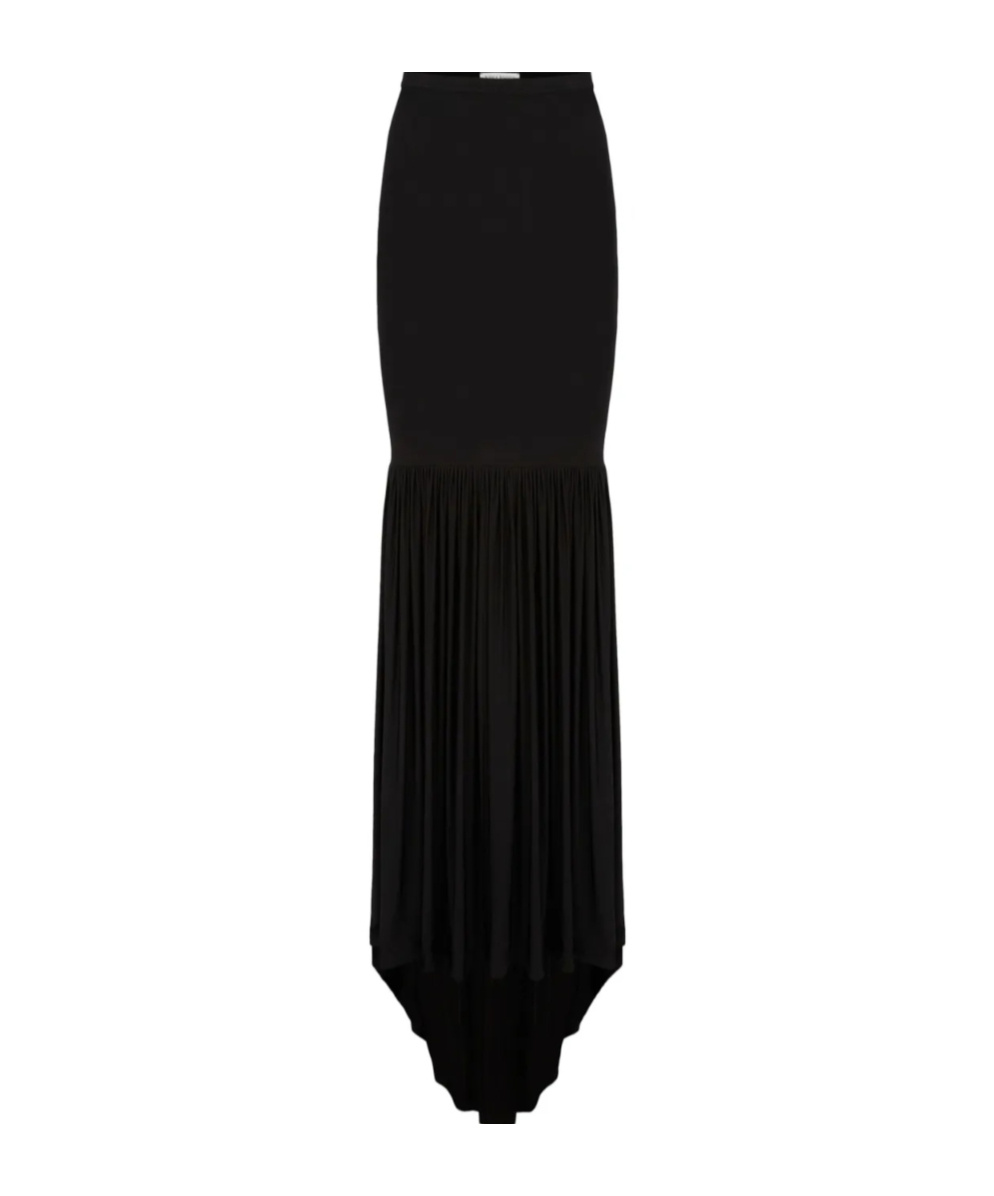 Nina Ricci Jersey Maxi Skirt In Black