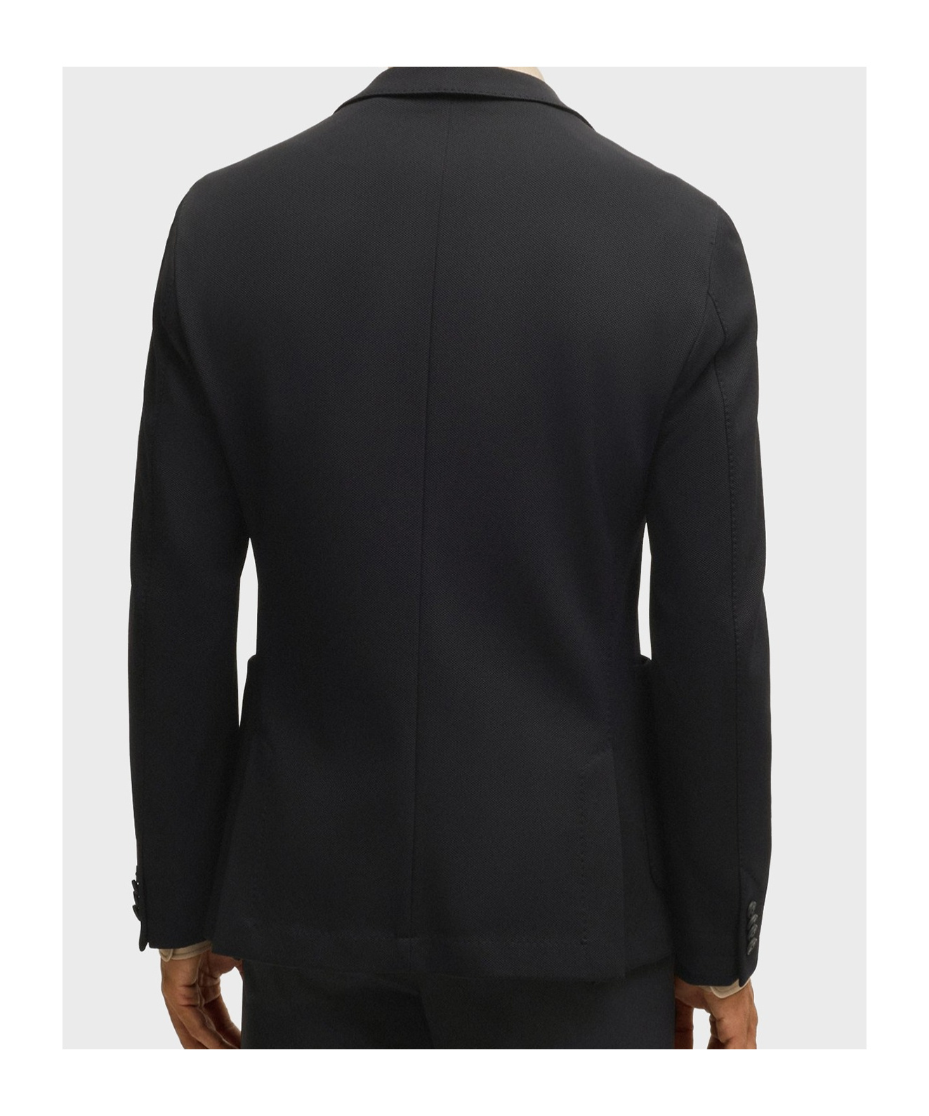 Hugo Boss Slim-fit Jacket In Washable Stretch Fabric In Black
