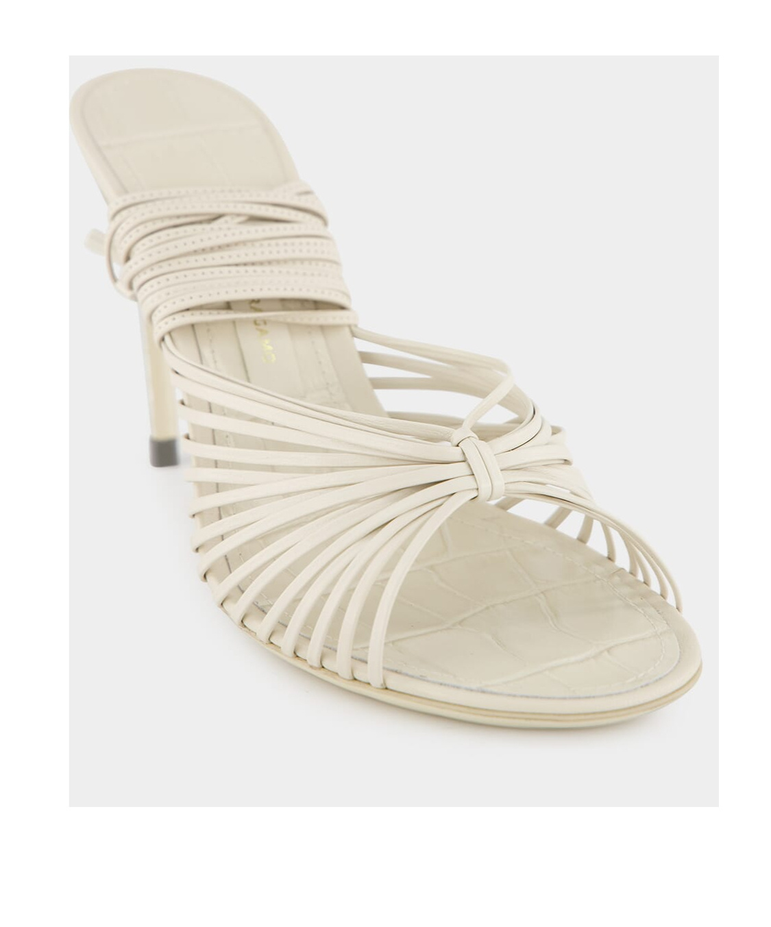 Ferragamo 85mm Caged Leather Sandals In White