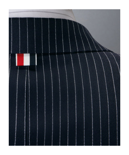 Thom Browne Pinstripe Wool Blazer In Black