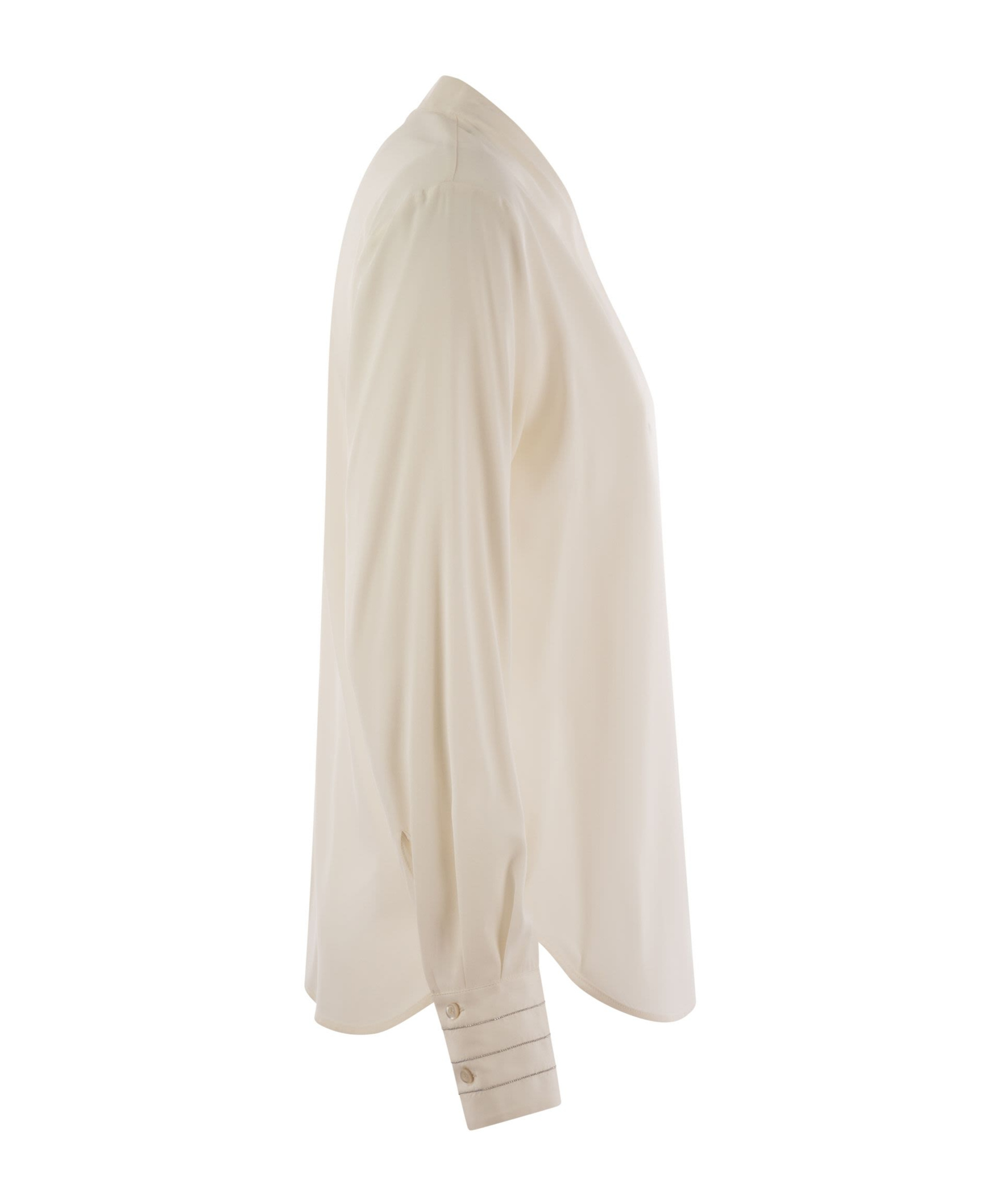 Peserico Silk Crepe Shirt In Nude