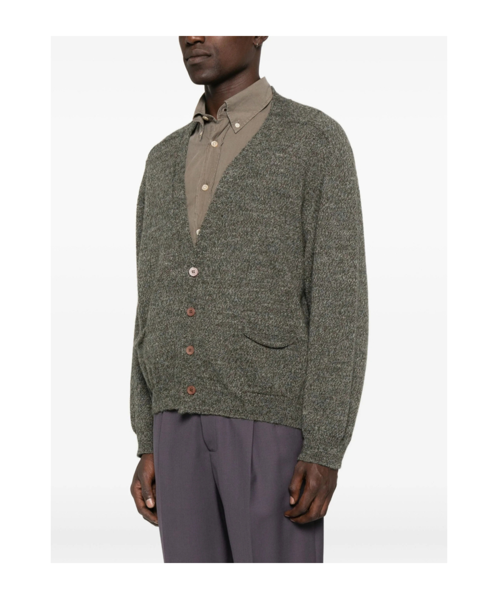Magliano Buttoned Patch-pockets Cardigan In Gray