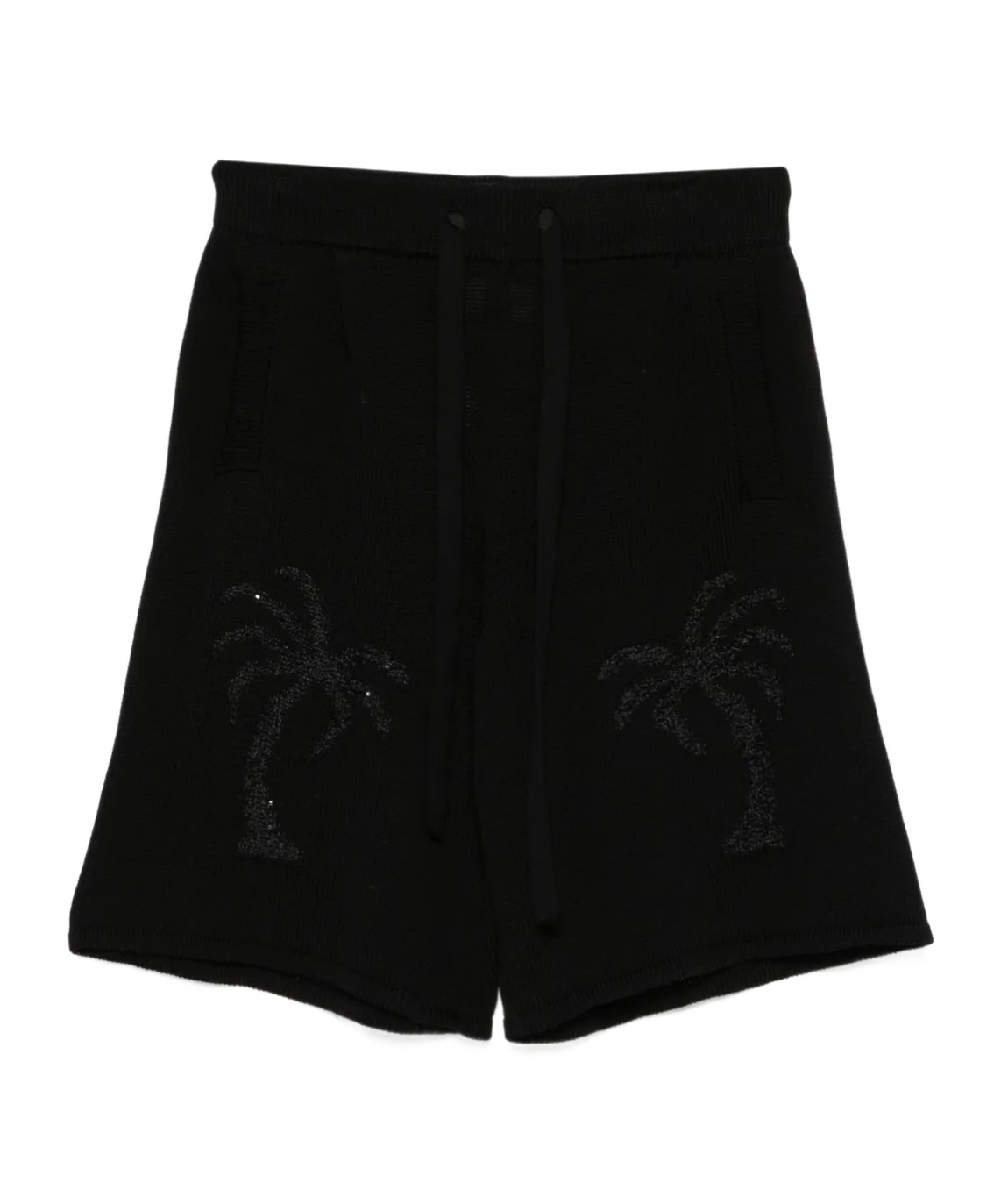 Shop Laneus Knitted Bermuda Shorts In Black