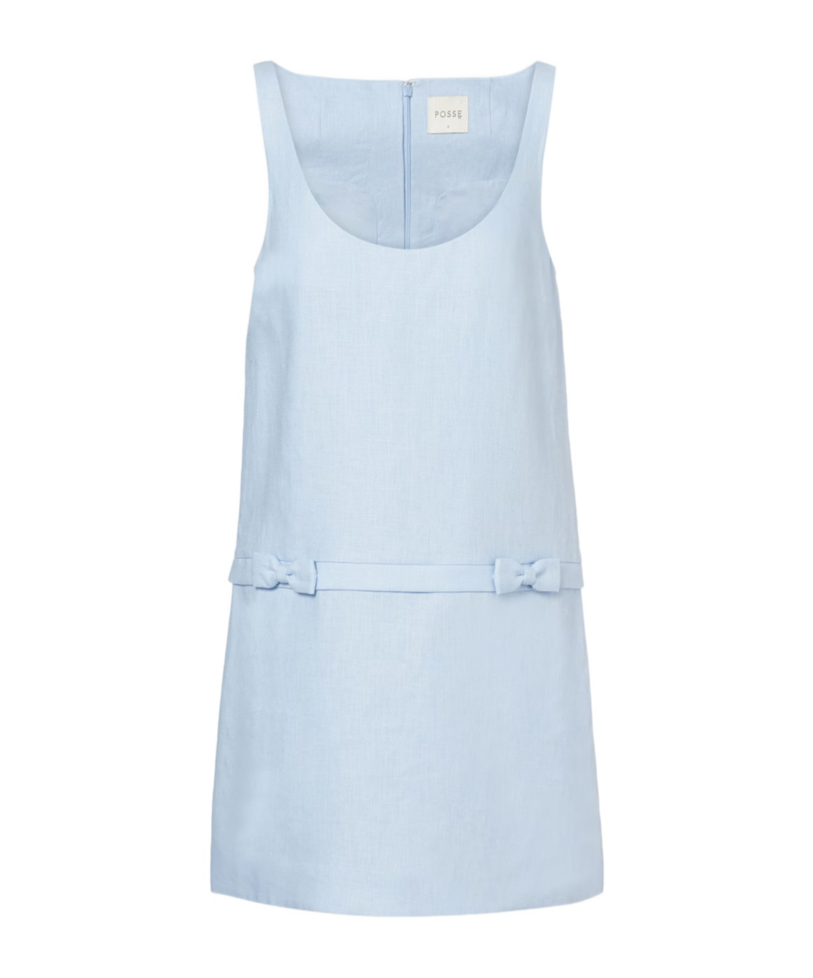 Posse Harper Linen Minidress In Blue