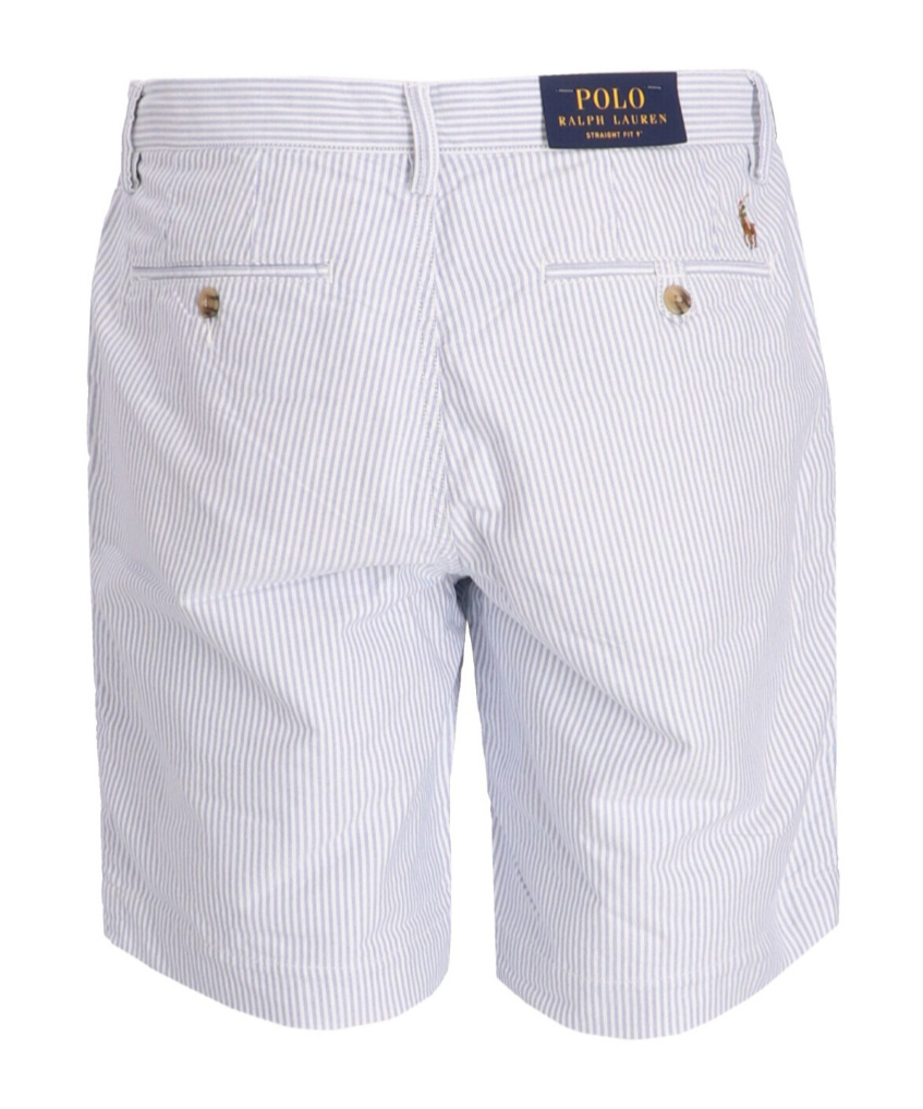 Polo Ralph Lauren Striped Cotton Shorts In Blue