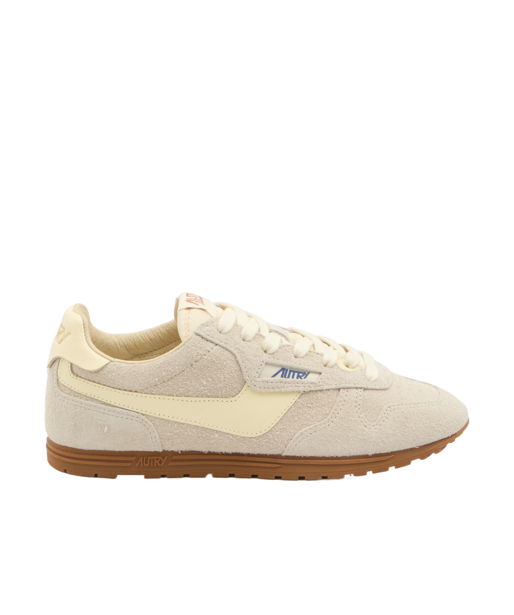 Autry 'windspin Low' Grey Sneaker With Logo On The Side And On The Heel In Nude
