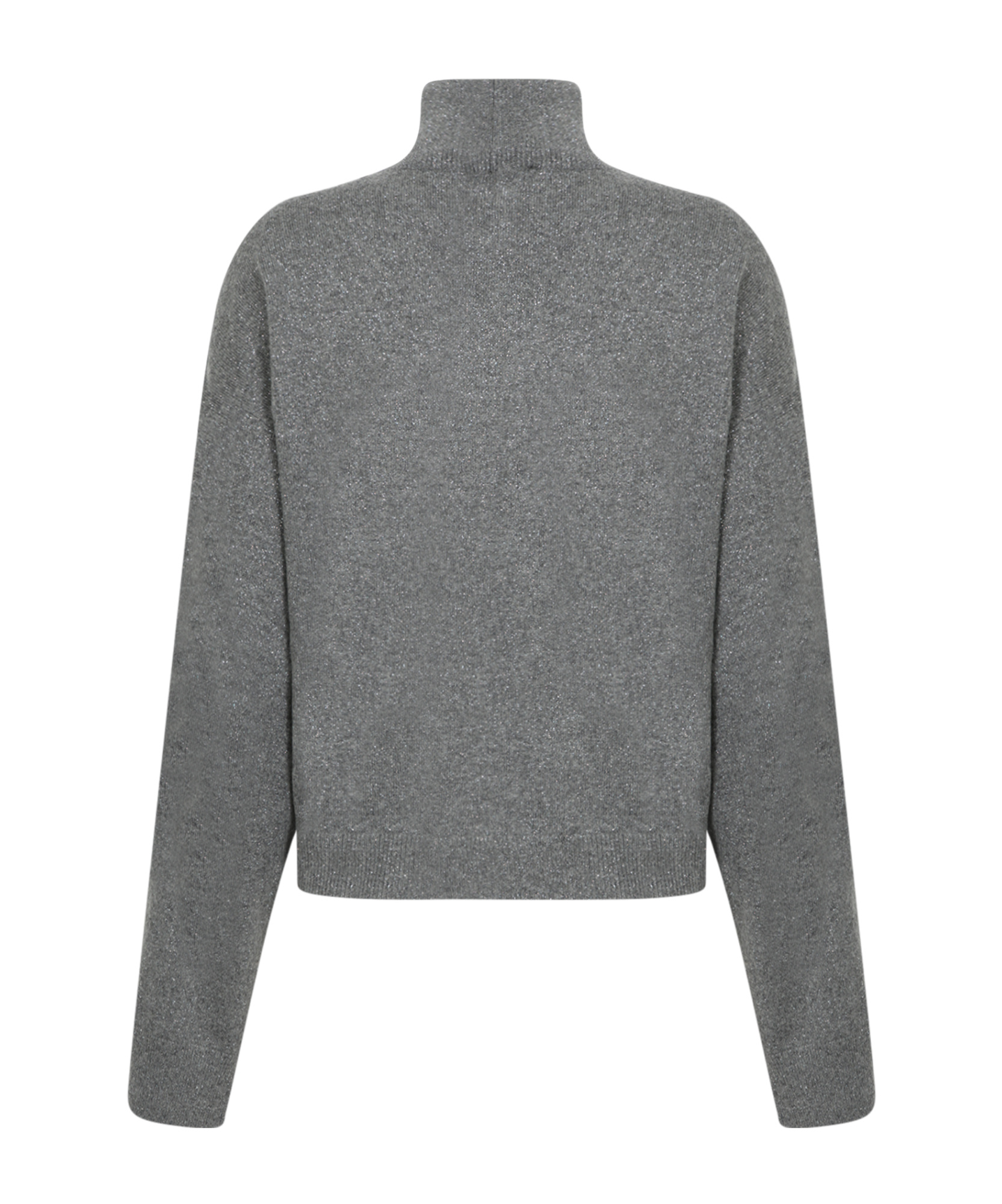 Fabiana Filippi High-neck Lurex Detailed Jumper In Gray