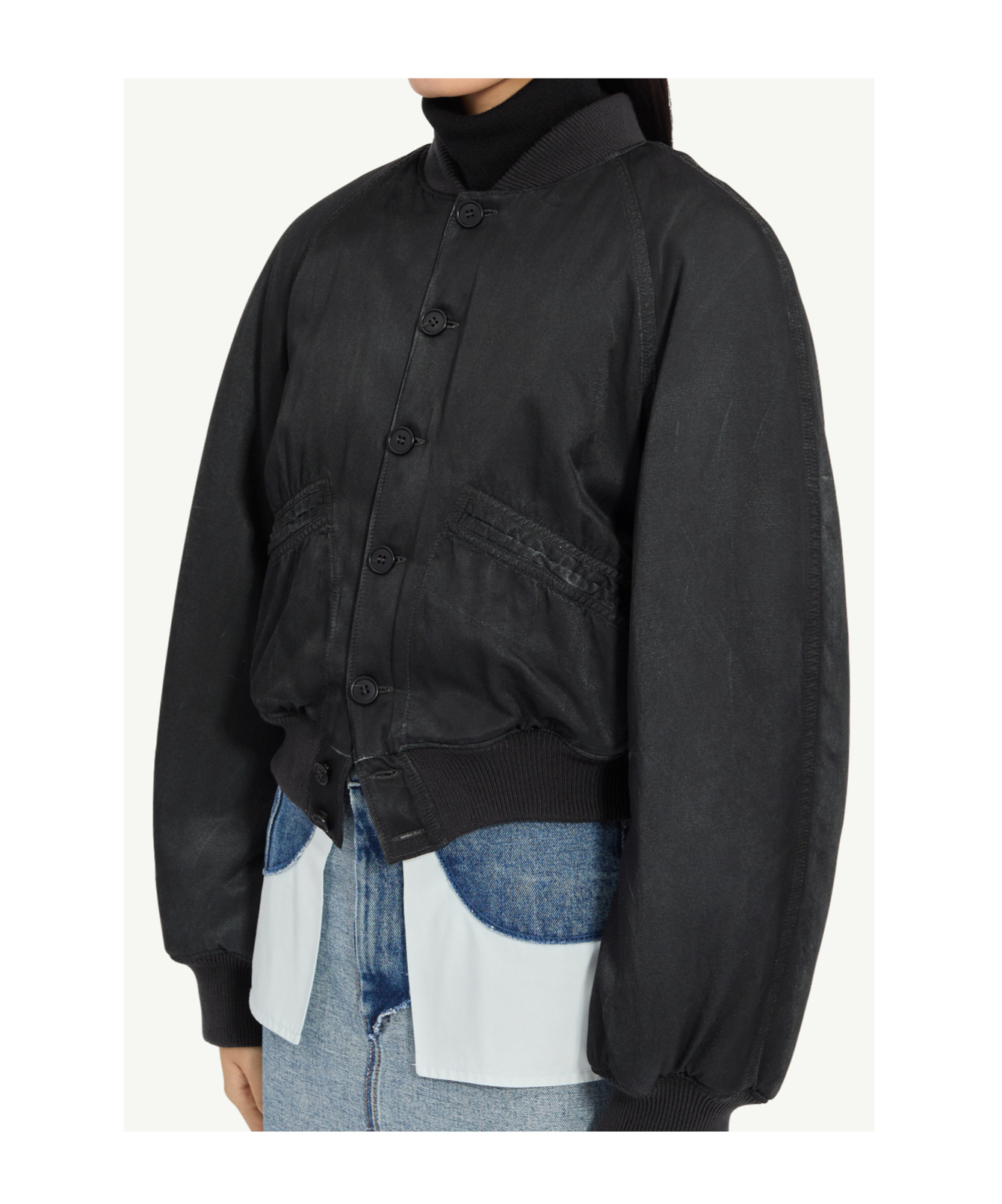 Mm6 Maison Margiela Bomber Jacket In Blue